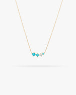 Adina reyter Graduated Turquoise & Diamond Curve Necklace