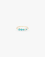 Adina Reyter Graduated Turquoise & Diamond Stacking Ring