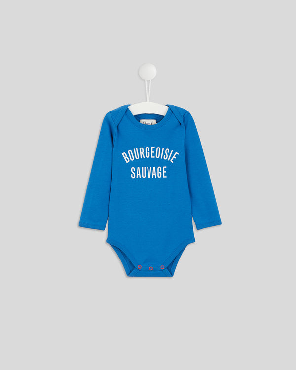 Blue w/ Cream Bourgeoisie Sauvage Baby Onesie