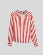 Poppy & Cream Stripes Blouse