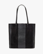 Black Suede & Nappa Bande Tote