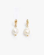 Baroque Pearl Mini Hoop Earrings