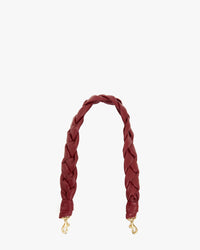 Braided Oxblood Leather Shoulder Strap