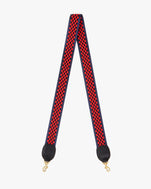Navy & Red Checker Crossbody Strap