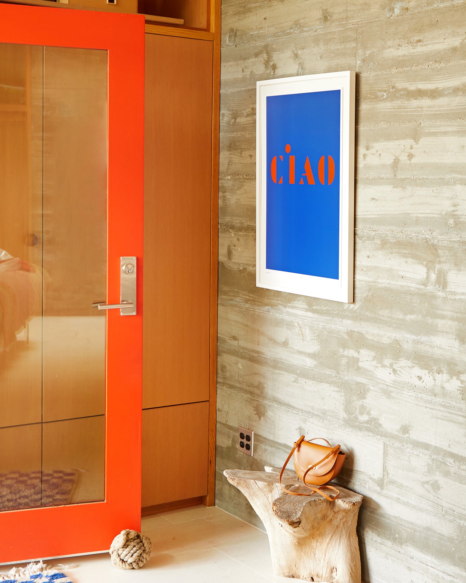 Room with the Clare V. x Framebridge Ciao print.