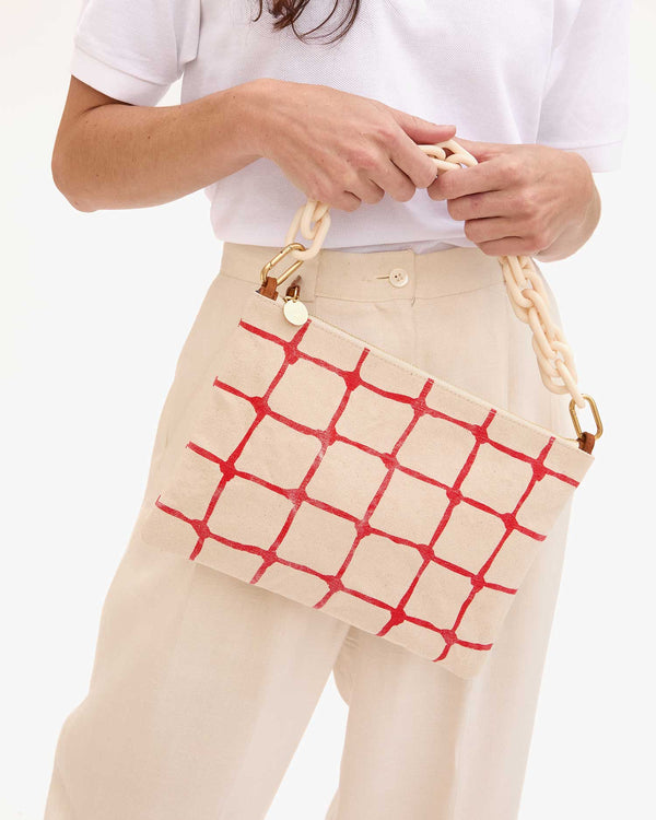 Flat Clutch w/ Tabs with Shortie Strap