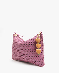 Flat Clutch w/ Tabs with Heart Fob
