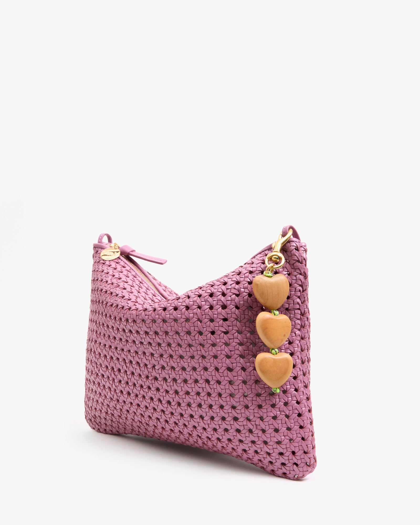 Flat Clutch w/ Tabs with Heart Fob