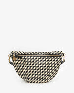 Black & Cream Woven Zig Zag Grande Fanny