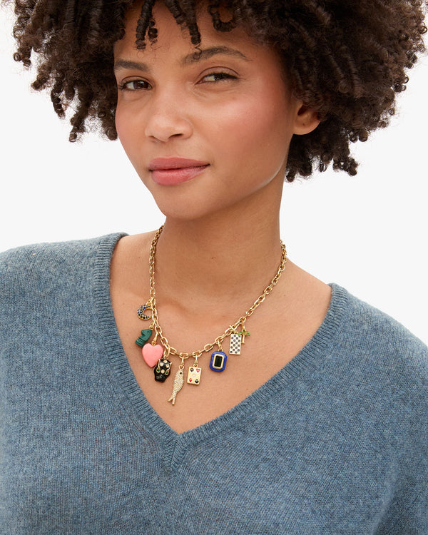 Grande Sardine Charm Charm Chain Necklace