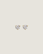 June Round Diamond Earrings