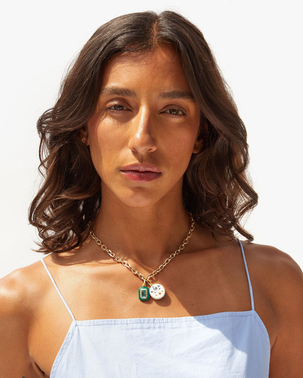 La Colorblock Gemme Charm on Haley