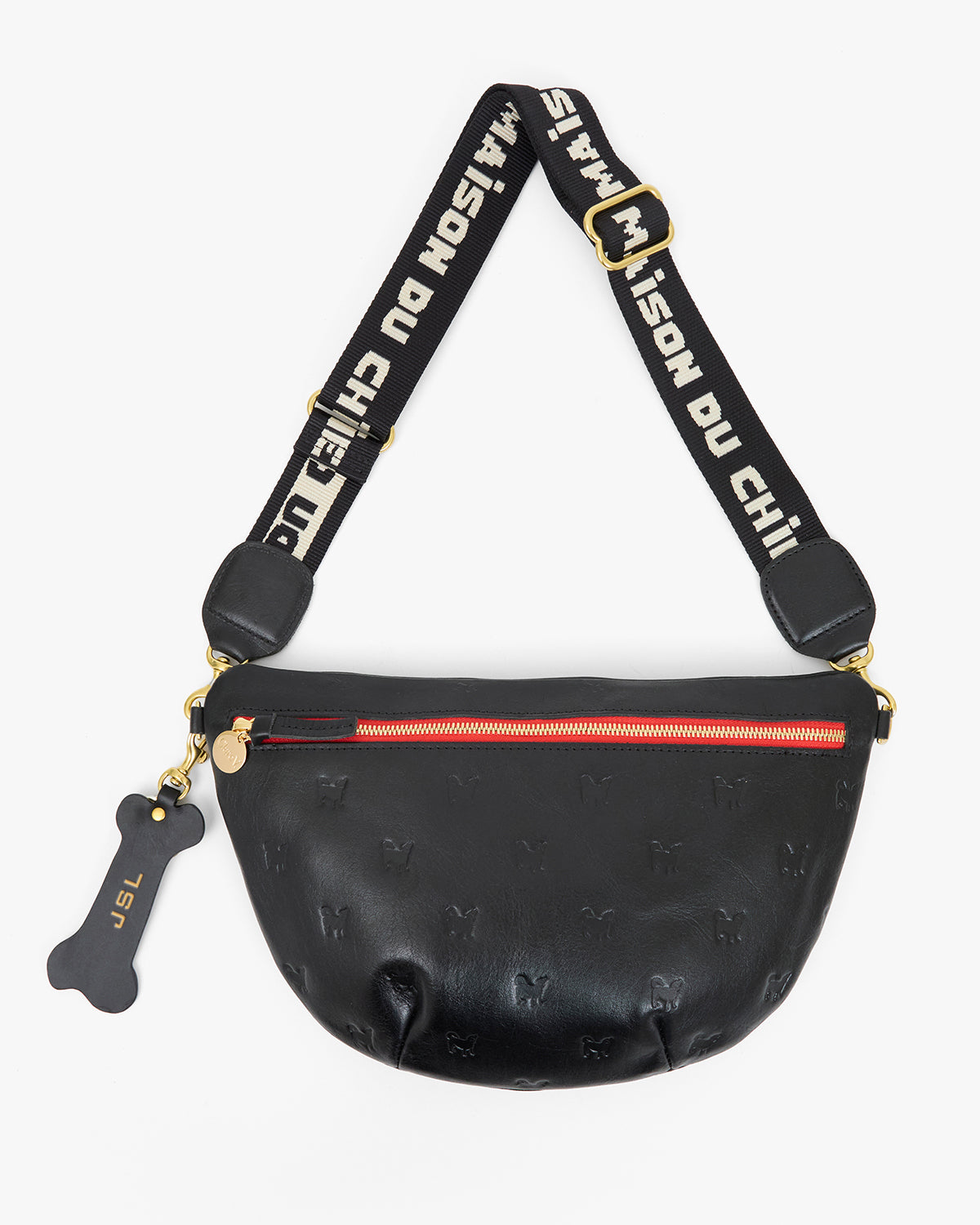 Le Bone Keychain with Gold Foil Mono on Grande Fanny