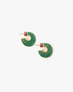 emerald le hoop earrings