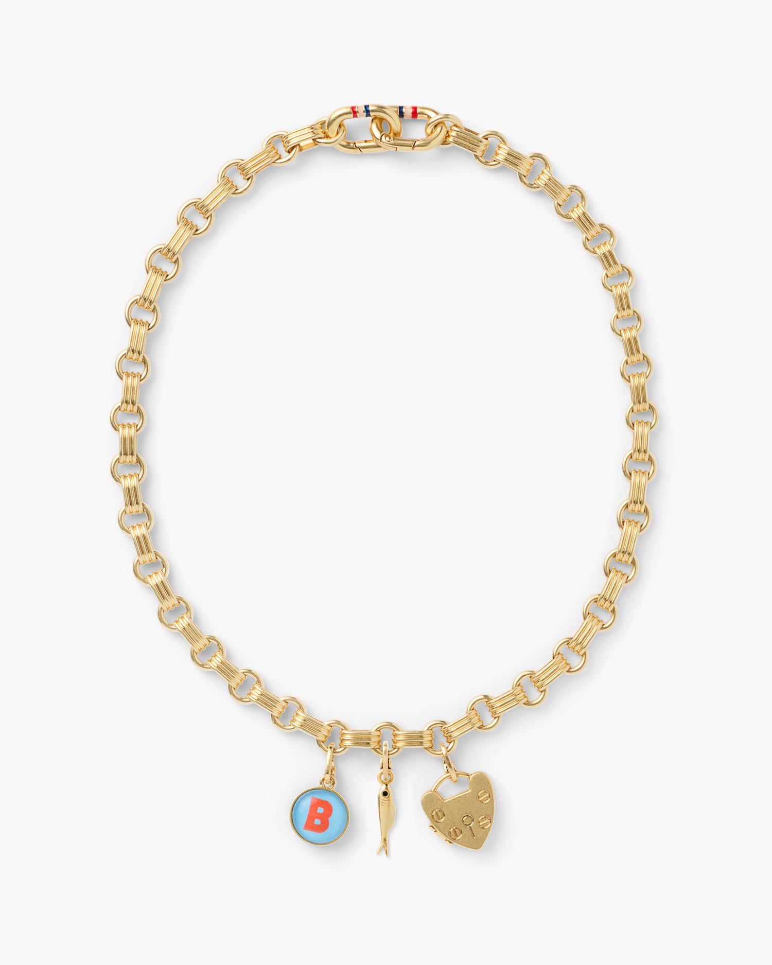 CV Alphabet Charm on Le Story Chain Necklace