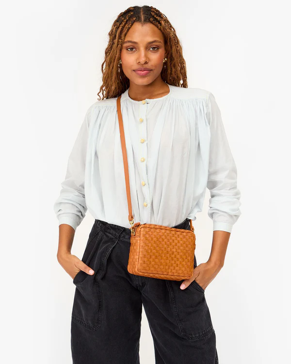 Midi Sac Natural Woven Checker on Bree