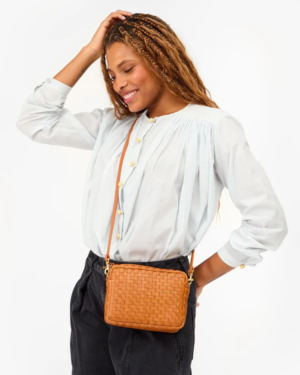 Midi Sac Natural Woven Checker on Bree