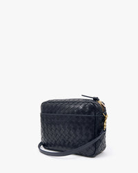 Back of the Twilight Diagonal Woven which shows the exterior pocket that is the same width as the bag. 