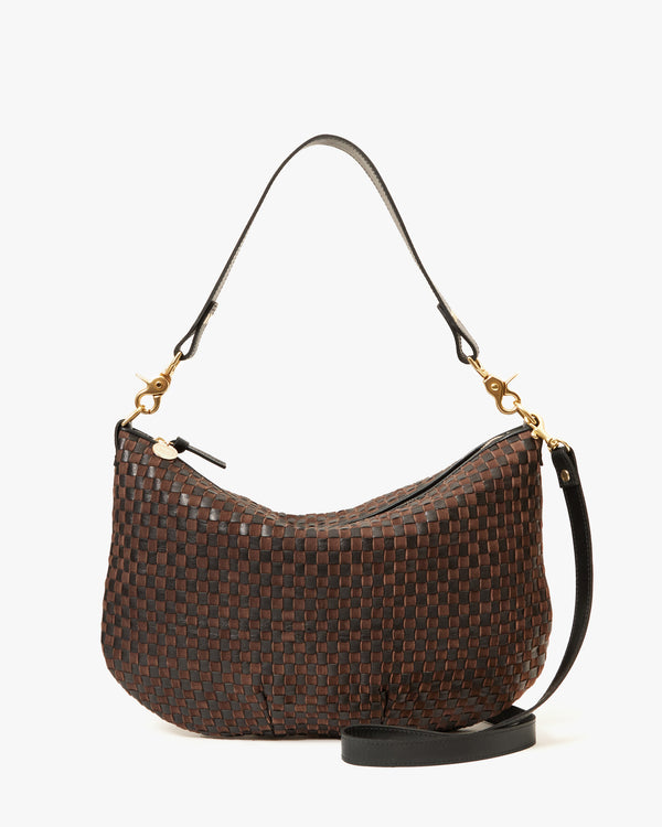 Black/Chocolate Woven Moyen Messenger.