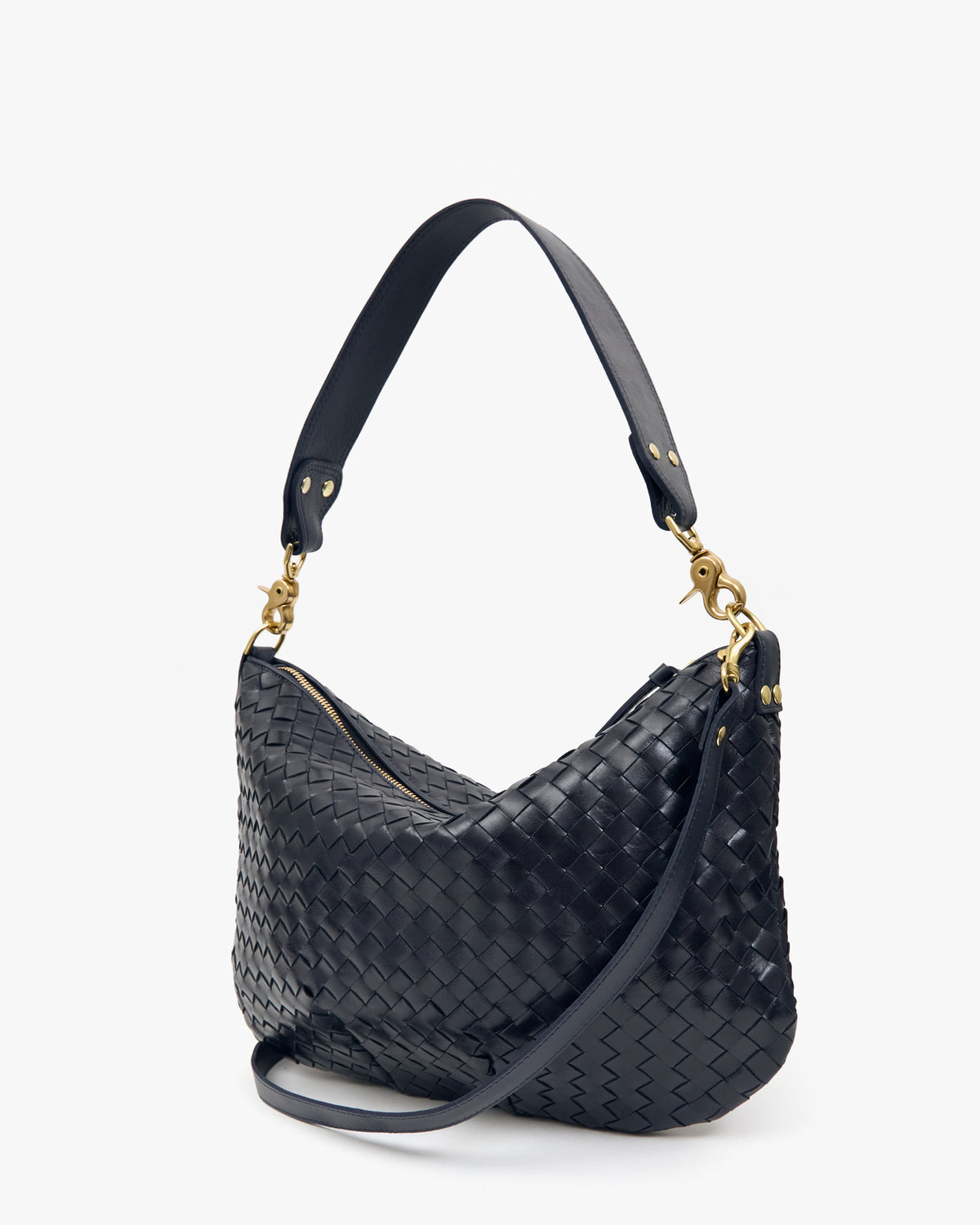 Back view of the Twilight Diagonal Woven Moyen Messenger.