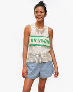 Sandra wears the Nettie Tank - Front View