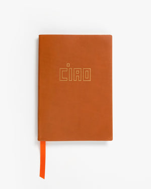 Cuoio with Gold Foil Ciao Notebook.