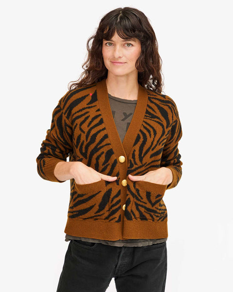 トップス Sacai Cashmere Blend Zebra Cardigan CH216_SR6819