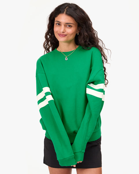 Cherish Oversized Sweatshirt グリーン Oversized-Varsity-Sweatshirt--