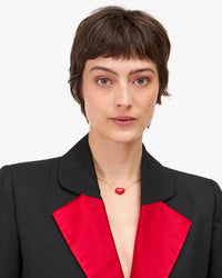 Petite Mylar Heart Necklace on Nike