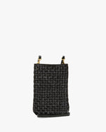 Black Woven Checker Poche