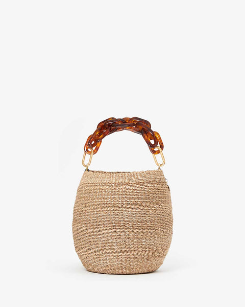 CLARE V., Pot de Miel Chequered Basket Bag, Women