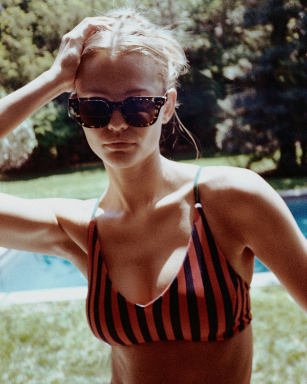 Sunday Top on model by pool