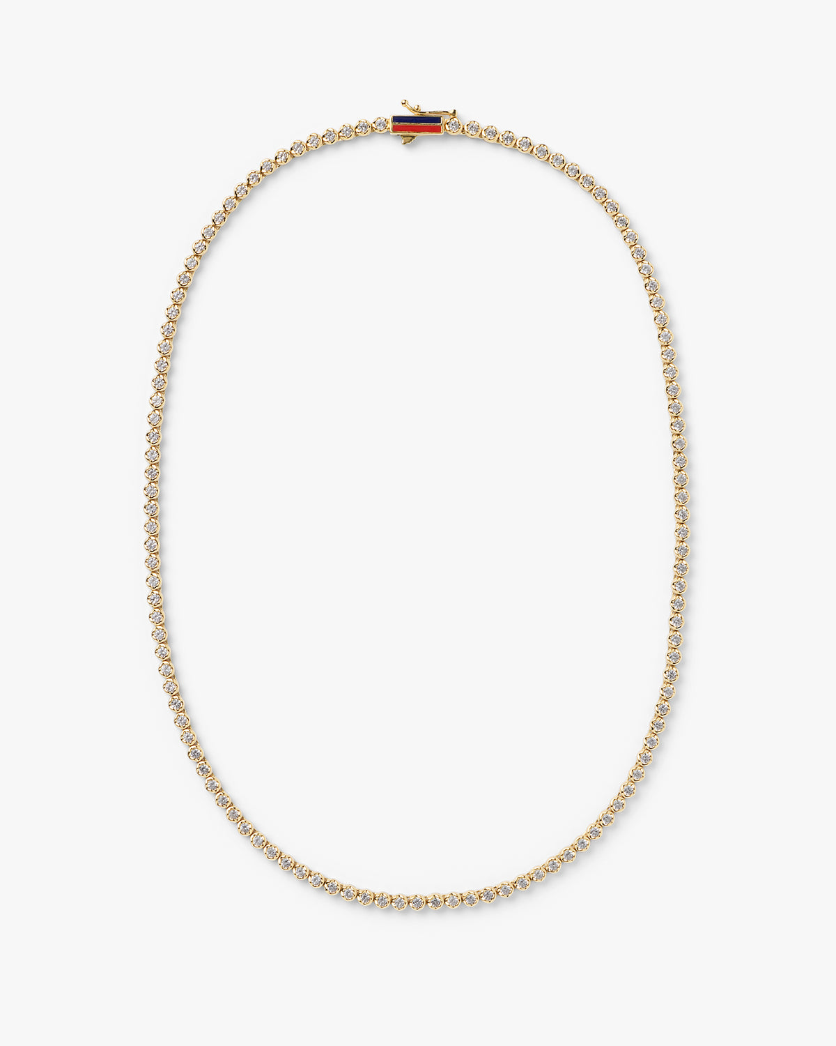 Sapphire Bezel Necklace full view