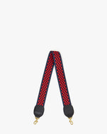 Navy & Red Checker Webbing Shoulder Strap