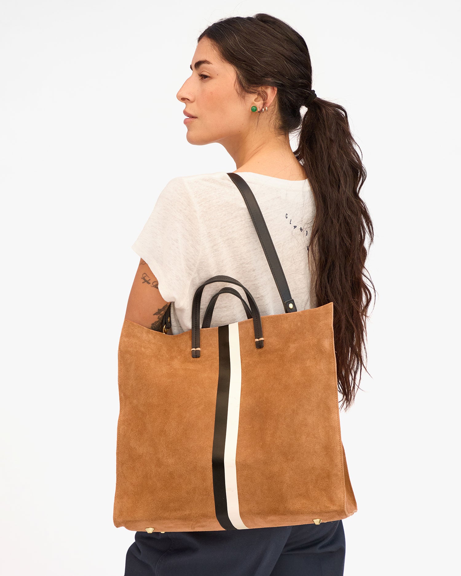 Simple Tote on Gia's shoulder