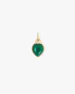 Emerald Stone Padlock Charm
