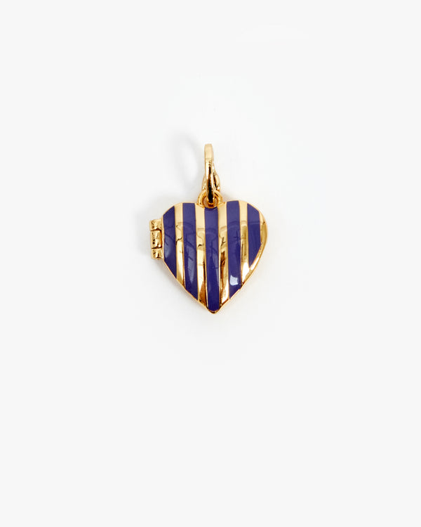Stripe Heart Locket