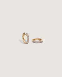kinn studio Pavé Hoop Huggie Earrings