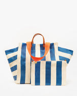 Azul & Shell Beach Tote w/ Flat Clutch