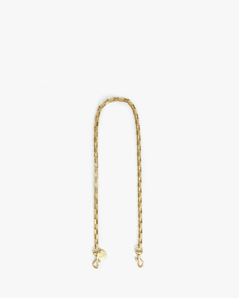 22 Resin Chain Shoulder Strap | Resin & Chain Bag Straps Black/Gold Hardware