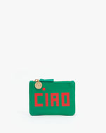 Emerald w/ Poppy Ciao Coin Clutch