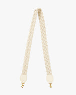 Cream Braided Rope Crossbody Strap