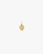 Vintage Gold Encrusted Pearl Heart Charm