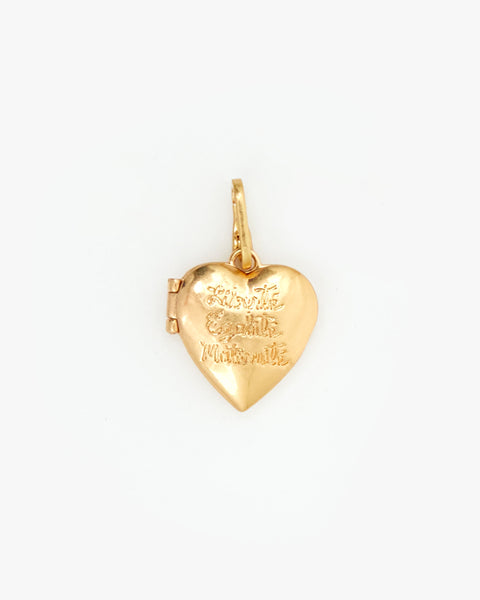 Locket Charm · Peach-Heart-Magnetic-Closure-Heart –
