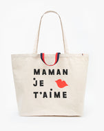 Natural Maman Je T'aime Jumbo Tote