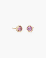 pink sapphire Big Dot Studs