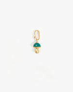 Green w/ Vintage Gold Mushroom Charm