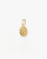 Vintage Gold Rattan Egg Charm
