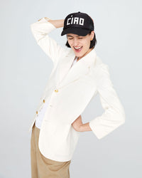 Black Ciao Trucker Hat on Athena