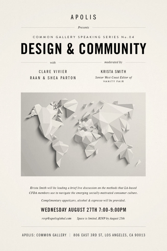 Design & Community Speaker Series This Wednesday!